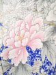 Photo14: Mint J1223A Used Japanese   Blue FURISODE long-sleeved / Silk. Flower,   (Grade A) (14)