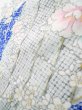 Photo16: Mint J1223A Used Japanese   Blue FURISODE long-sleeved / Silk. Flower,   (Grade A) (16)