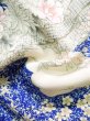 Photo22: Mint J1223A Used Japanese   Blue FURISODE long-sleeved / Silk. Flower,   (Grade A) (22)