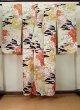 Photo3: Mint J1223D Used Japanese   Black FURISODE long-sleeved / Silk. UME plum bloom,   (Grade A) (3)