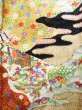 Photo5: Mint J1223D Used Japanese   Black FURISODE long-sleeved / Silk. UME plum bloom,   (Grade A) (5)