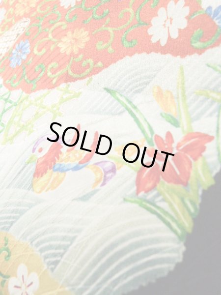 Photo15: Mint J1223D Used Japanese   Black FURISODE long-sleeved / Silk. UME plum bloom,   (Grade A) (15)