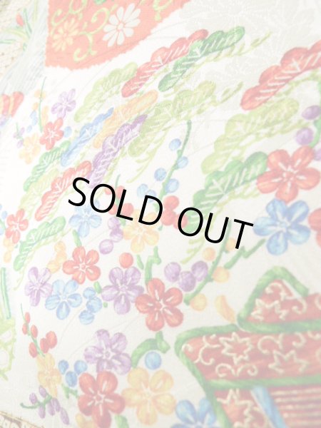 Photo17: Mint J1223D Used Japanese   Black FURISODE long-sleeved / Silk. UME plum bloom,   (Grade A) (17)