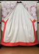 Photo4: J1223E Used Japanese Pale Light Pink FURISODE long-sleeved / Silk. Peony, lily pattern  (Grade B) (4)