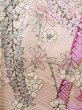 Photo8: J1223E Used Japanese Pale Light Pink FURISODE long-sleeved / Silk. Peony, lily pattern  (Grade B) (8)