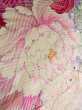 Photo14: J1223E Used Japanese Pale Light Pink FURISODE long-sleeved / Silk. Peony, lily pattern  (Grade B) (14)