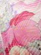Photo15: J1223E Used Japanese Pale Light Pink FURISODE long-sleeved / Silk. Peony, lily pattern  (Grade B) (15)