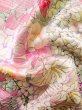 Photo17: J1223E Used Japanese Pale Light Pink FURISODE long-sleeved / Silk. Peony, lily pattern  (Grade B) (17)