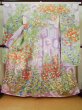 Photo1: J1223I Used Japanese Light  Wisteria FURISODE long-sleeved / Silk. Flower,   (Grade A) (1)