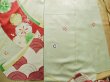 Photo22: J1223K Used Japanese Pale Light Pale Blue FURISODE long-sleeved / Silk. Peony, sleeve pattern  (Grade C) (22)