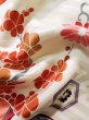 Photo16: J1223P Used Japanese   White FURISODE long-sleeved / Silk. Chrysanthemum, narcissus pattern  (Grade B) (16)