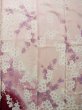 Photo6: Mint J1223R Used Japanese Pale Light Pink FURISODE long-sleeved / Silk. Flower, narcissus pattern, flower cart  (Grade A) (6)
