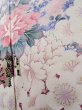 Photo11: Mint J1223R Used Japanese Pale Light Pink FURISODE long-sleeved / Silk. Flower, narcissus pattern, flower cart  (Grade A) (11)