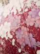 Photo12: Mint J1223R Used Japanese Pale Light Pink FURISODE long-sleeved / Silk. Flower, narcissus pattern, flower cart  (Grade A) (12)