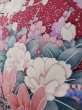 Photo14: Mint J1223R Used Japanese Pale Light Pink FURISODE long-sleeved / Silk. Flower, narcissus pattern, flower cart  (Grade A) (14)