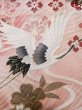 Photo7: J1225A Used Japanese Pale  Dark Red FURISODE long-sleeved / Silk. Chrysanthemum,   (Grade B) (7)