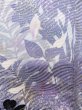 Photo8: J1225B Used Japanese   Black FURISODE long-sleeved / Silk. Leaf, rose pattern  (Grade B) (8)