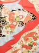 Photo5: J1225C Used Japanese Pale  Vermilion FURISODE long-sleeved / Silk. Flower,   (Grade A) (5)