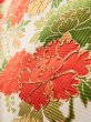 Photo15: J1225C Used Japanese Pale  Vermilion FURISODE long-sleeved / Silk. Flower,   (Grade A) (15)