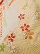 Photo16: J1225C Used Japanese Pale  Vermilion FURISODE long-sleeved / Silk. Flower,   (Grade A) (16)