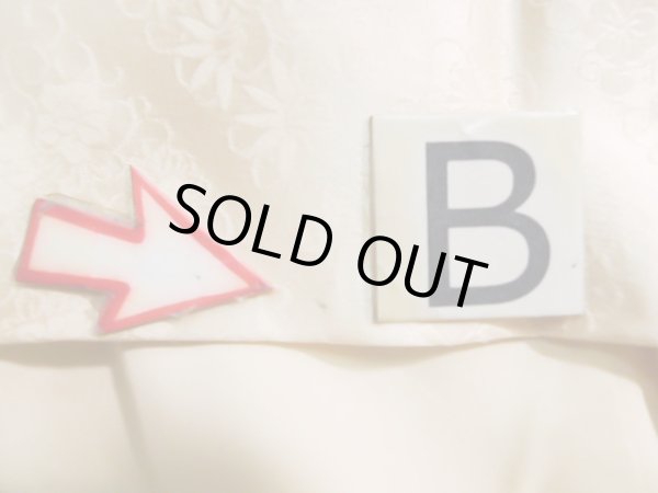 Photo19: J1225F Used Japanese Light  Cream FURISODE long-sleeved / Silk. Chrysanthemum,   (Grade A) (19)