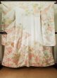 Photo1: J1225G Used Japanese Pale Light Pink FURISODE long-sleeved / Silk. Chrysanthemum,   (Grade A) (1)