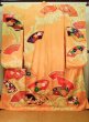 Photo2: J1225H Used Japanese Pale  Yellow FURISODE long-sleeved / Silk. Chrysanthemum,   (Grade B) (2)