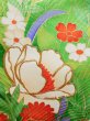 Photo10: J1225I Used Japanese   White FURISODE long-sleeved / Silk. Flower,   (Grade B) (10)