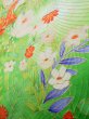 Photo12: J1225I Used Japanese   White FURISODE long-sleeved / Silk. Flower,   (Grade B) (12)