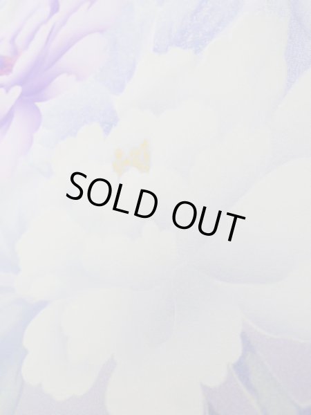 Photo10: J1225J Used Japanese Pale Light Pale Blue FURISODE long-sleeved / Silk. Peony,   (Grade B) (10)