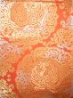 Photo3: JET0410I Used Japanese Shiny  Orange Cutting cloth    (Grade B) (3)