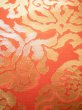 Photo6: JET0410I Used Japanese Shiny  Orange Cutting cloth    (Grade B) (6)