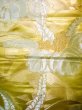 Photo3: JET0417Z Vintage Japanese Kimono Shiny  Kahki Cutting cloth KIRI paulownia Silk.  (Grade C) (3)