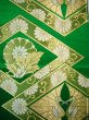 Photo2: JET0423A Used Japanese   Green Cutting cloth    (Grade B) (2)