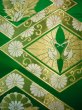 Photo3: JET0423A Used Japanese   Green Cutting cloth    (Grade B) (3)