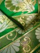 Photo8: JET0423A Used Japanese   Green Cutting cloth    (Grade B) (8)
