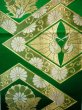 Photo3: JET0423B Used Japanese   Green Cutting cloth    (Grade B) (3)
