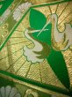 Photo6: JET0423E Used Japanese   Green Cutting cloth    (Grade B) (6)