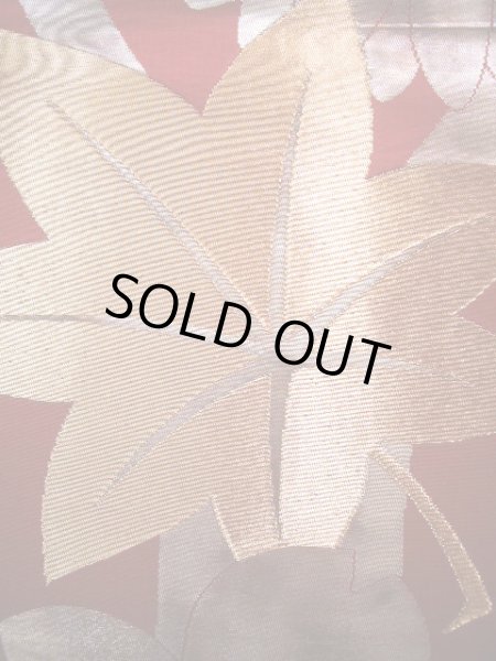 Photo5: JET0423G Used Japanese   Vermilion Cutting cloth    (Grade B) (5)