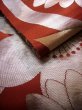 Photo8: JET0423G Used Japanese   Vermilion Cutting cloth    (Grade B) (8)