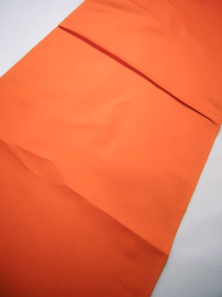 Photo1: JET0423L Used Japanese   Orange Cutting cloth    (Grade B) (1)