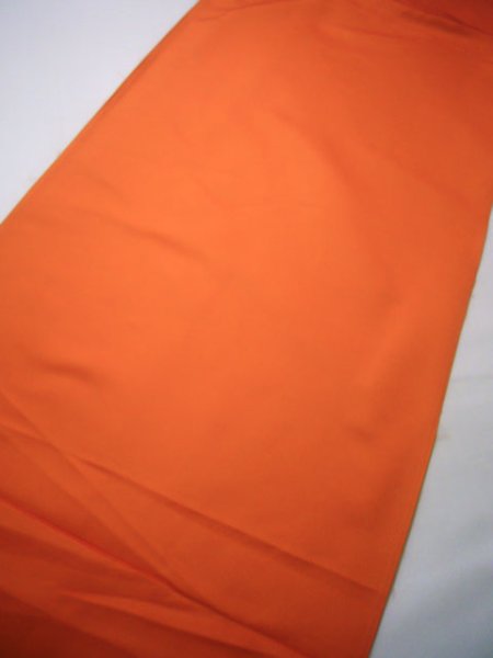 Photo1: JET0423M Used Japanese   Orange Cutting cloth    (Grade B) (1)