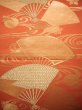 Photo2: JET0423O Used Japanese   Orange Cutting cloth    (Grade B) (2)