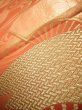 Photo6: JET0423O Used Japanese   Orange Cutting cloth    (Grade B) (6)