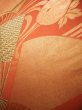 Photo7: JET0423O Used Japanese   Orange Cutting cloth    (Grade B) (7)