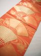 Photo1: JET0423P Used Japanese   Orange Cutting cloth    (Grade B) (1)