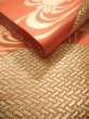 Photo8: JET0423P Used Japanese   Orange Cutting cloth    (Grade B) (8)