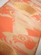 Photo8: JET0423R Used Japanese   Orange Cutting cloth    (Grade B) (8)