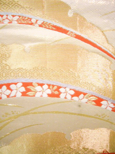 Photo3: JET0423V Used Japanese   Gold Cutting cloth    (Grade B) (3)