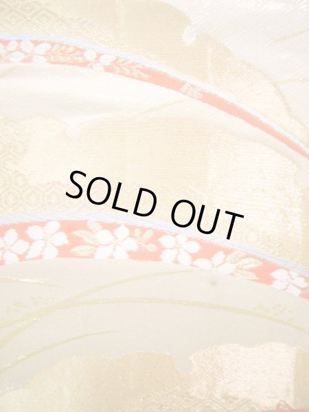 Photo3: JET0423V Used Japanese   Gold Cutting cloth    (Grade B) (3)